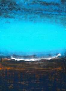 Bright turquoise abstract canvas with minimal texture and soft gradient